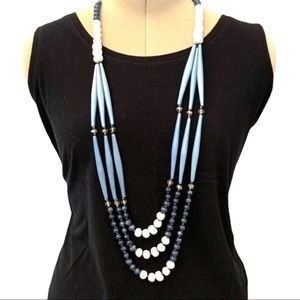Multi strand beaded necklace